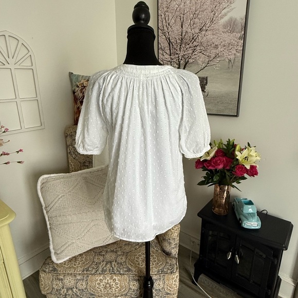 Crown & Ivy White Puff Sleeve Blouse - Picture 4 of 8